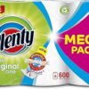 Kitchen Towel, 6 White Rolls, 600 Sheets of Kitchen Roll, 2-Ply Tissue - Image 3